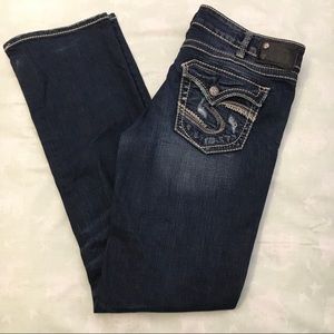 Silver Jeans Aiko Low Straight w/ Dark Wash